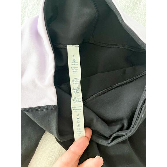 Lululemon | NWT | Embody Crop | Black Pretty Purple Heathered Medium Grey | Sz 4 - Picture 11 of 12